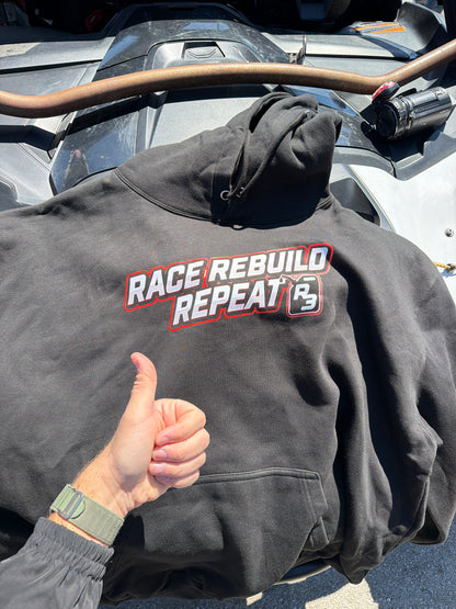 R3 black HEAVY hoodie!